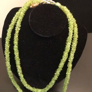 Peridot necklace or belt 54 inches long!